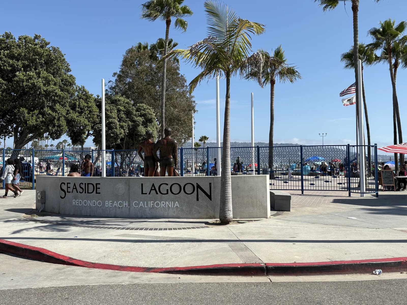 Entrance to Seaside Lagoon in Redondo Beach