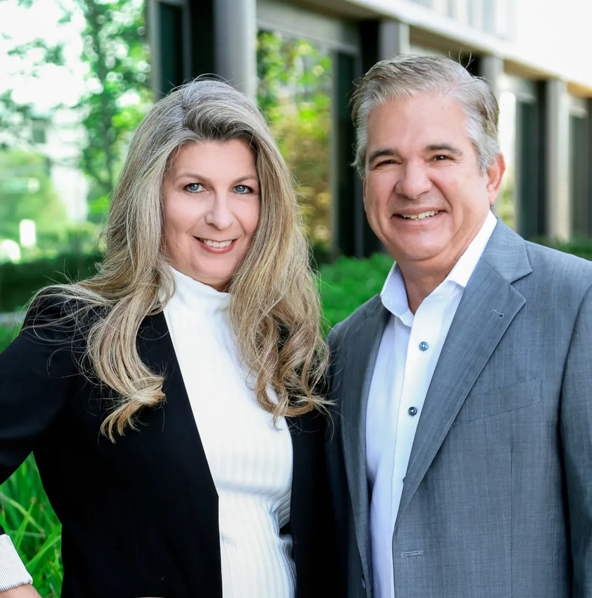 Randi and Stewart Fournier together outside a South Bay home