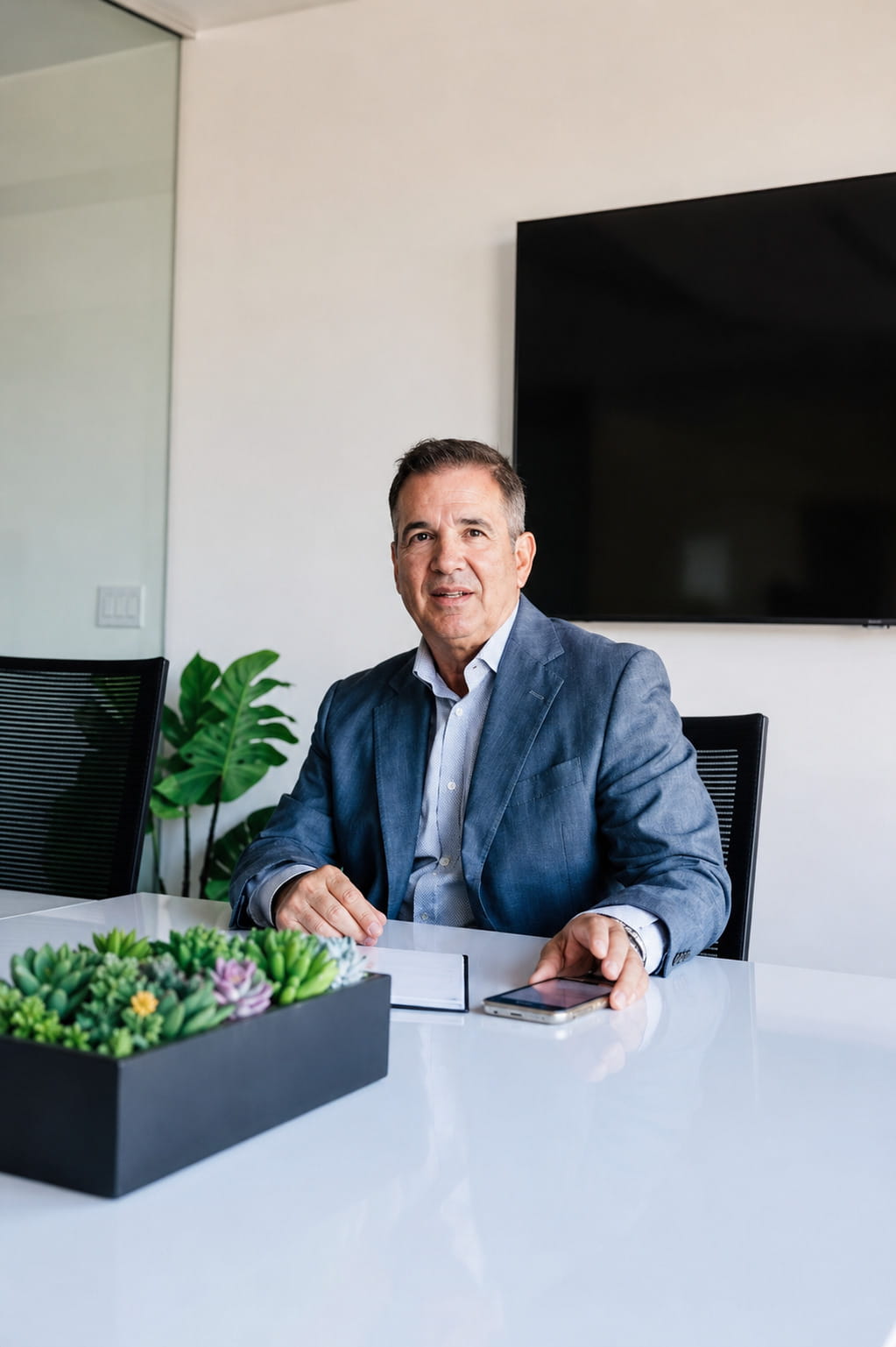 Stewart Fournier in his office